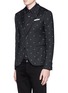 Front View - Click To Enlarge - NEIL BARRETT - Star jacquard skinny fit blazer