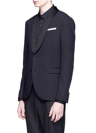 Front View - Click To Enlarge - NEIL BARRETT - Satin lapel tuxedo blazer