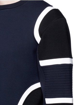 Detail View - Click To Enlarge - NEIL BARRETT - Colourblock bonded jersey sweatshirt