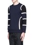 Front View - Click To Enlarge - NEIL BARRETT - Colourblock bonded jersey sweatshirt