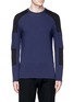 Main View - Click To Enlarge - NEIL BARRETT - Quilted panel long sleeve T-shirt