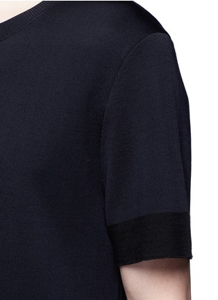 Detail View - Click To Enlarge - NEIL BARRETT - Contrast back double face wool sweater