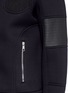 Detail View - Click To Enlarge - NEIL BARRETT - Leather patch bonded jersey biker jacket