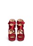 Front View - Click To Enlarge - CHARLOTTE OLYMPIA - 'Andrea' silk satin platform sandals