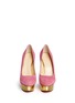 Front View - Click To Enlarge - CHARLOTTE OLYMPIA - 'Dolly' suede platform pumps
