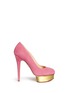 Main View - Click To Enlarge - CHARLOTTE OLYMPIA - 'Dolly' suede platform pumps