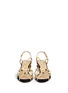 Front View - Click To Enlarge - CHARLOTTE OLYMPIA - 'Beth' jewel appliqué mirror leather sandals