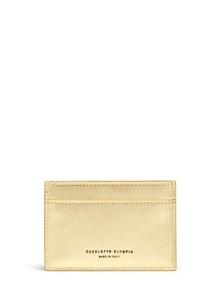 Figure View - Click To Enlarge - CHARLOTTE OLYMPIA - 'Feline' cat face leather card holder