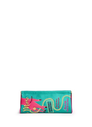 Back View - Click To Enlarge - CHARLOTTE OLYMPIA - 'More Is More Magazine' embroidery clutch
