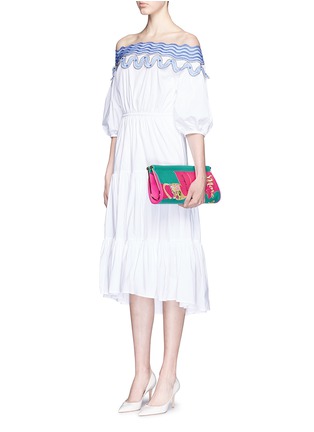 Figure View - Click To Enlarge - CHARLOTTE OLYMPIA - 'More Is More Magazine' embroidery clutch