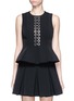 Main View - Click To Enlarge - ALEXANDER WANG - Lace-up peplum shell top