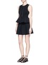Figure View - Click To Enlarge - ALEXANDER WANG - Lace-up peplum shell top