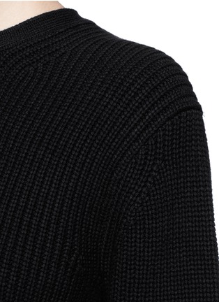 Detail View - Click To Enlarge - ALEXANDER WANG - Open back cotton blend sweater