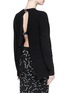 Back View - Click To Enlarge - ALEXANDER WANG - Open back cotton blend sweater