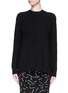 Main View - Click To Enlarge - ALEXANDER WANG - Open back cotton blend sweater