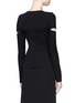 Back View - Click To Enlarge - ALEXANDER WANG - Slit sleeve stretch knit sweater