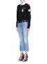 Figure View - Click To Enlarge - ALEXANDER WANG - Barcode patch wool-cashmere blend sweater