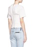 Back View - Click To Enlarge - ALEXANDER WANG - Ruched jersey bustier T-shirt