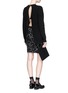 Figure View - Click To Enlarge - ALEXANDER WANG - Shadow Line jacquard ponte knit pencil skirt