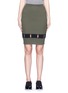 Main View - Click To Enlarge - ALEXANDER WANG - Perforated stripe knit wool skirt