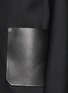 Detail View - Click To Enlarge - ALEXANDER WANG - Leather pocket oversize twill blazer