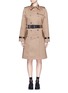 Main View - Click To Enlarge - ALEXANDER WANG - Leather strap oversize twill trench coat