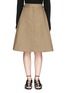 Main View - Click To Enlarge - ALEXANDER WANG - Folded side pleat A-line midi skirt