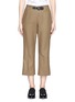Main View - Click To Enlarge - ALEXANDER WANG - Leather buckle cropped pants