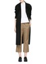 Figure View - Click To Enlarge - ALEXANDER WANG - Leather buckle cropped pants