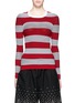 Main View - Click To Enlarge - ALEXANDER WANG - Tubular stripe crew neck pullover