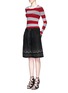 Figure View - Click To Enlarge - ALEXANDER WANG - Tubular stripe crew neck pullover