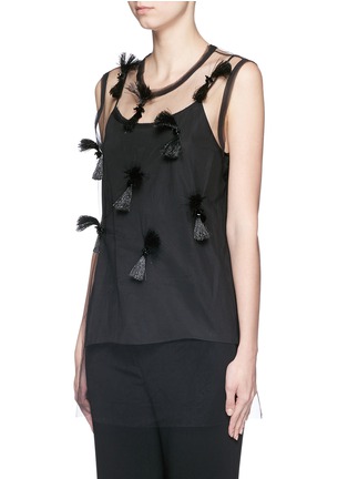 Front View - Click To Enlarge - 3.1 PHILLIP LIM - Tassel bow tulle tank top