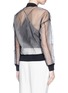 Back View - Click To Enlarge - 3.1 PHILLIP LIM - Chantilly lace insert gathered tulle bomber jacket