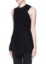 Front View - Click To Enlarge - 3.1 PHILLIP LIM - Draped wool-yak-cashmere sleeveless knit top