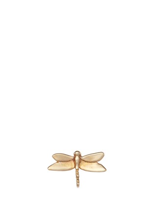 Main View - Click To Enlarge - LOQUET LONDON - 'Dragonfly' 14k yellow gold single stud earring – Strength