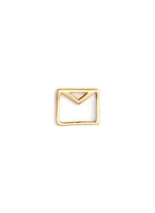 Main View - Click To Enlarge - LOQUET LONDON - 'Envelope' 14k yellow gold single stud earring – Love Letters