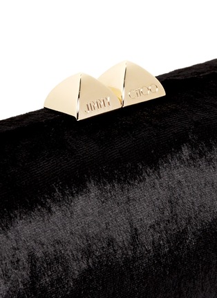 Detail View - Click To Enlarge - JIMMY CHOO - 'Charm' stud clasp long velvet clutch