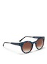Figure View - Click To Enlarge - THIERRY LASRY - 'Creamily' pearlescent acetate metal temple sunglasses