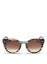 Main View - Click To Enlarge - THIERRY LASRY - 'Creamily' stripe acetate metal temple sunglasses
