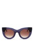 Main View - Click To Enlarge - THIERRY LASRY - 'Cheeky' matte temple acetate cat eye sunglasses
