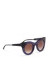 Figure View - Click To Enlarge - THIERRY LASRY - 'Cheeky' matte temple acetate cat eye sunglasses