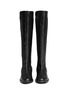 Figure View - Click To Enlarge - PEDDER RED - 'Jack' scuba jersey leather knee high boots