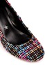 Detail View - Click To Enlarge - PEDDER RED - 'Casey' holographic leather heel tweed pumps