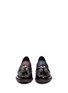 Figure View - Click To Enlarge - PEDDER RED - 'Hayden' oil slick patent leather penny loafers