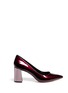 Main View - Click To Enlarge - PEDDER RED - 'Charlie' contrast heel patent leather pumps