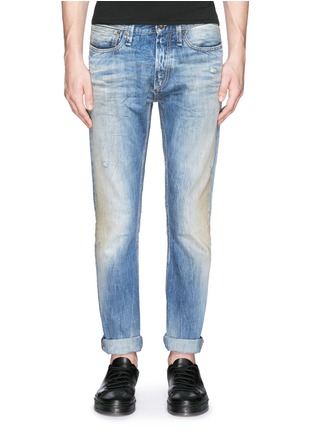 Detail View - Click To Enlarge - DENHAM - 'Razor' distressed slim fit jeans