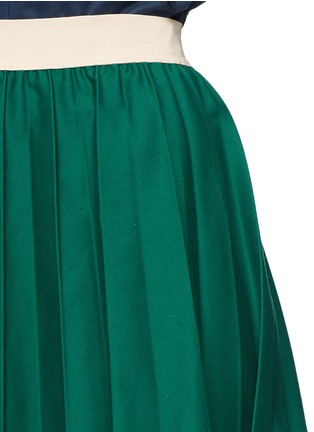 Detail View - Click To Enlarge - ANNA K - Elastic waist pleat cotton skirt