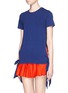Front View - Click To Enlarge - ANNA K - Bow tie hem jersey T-shirt