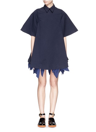 Main View - Click To Enlarge - ANNA K - Bow tie hem flare sleeve cotton dress