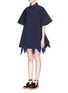 Figure View - Click To Enlarge - ANNA K - Bow tie hem flare sleeve cotton dress